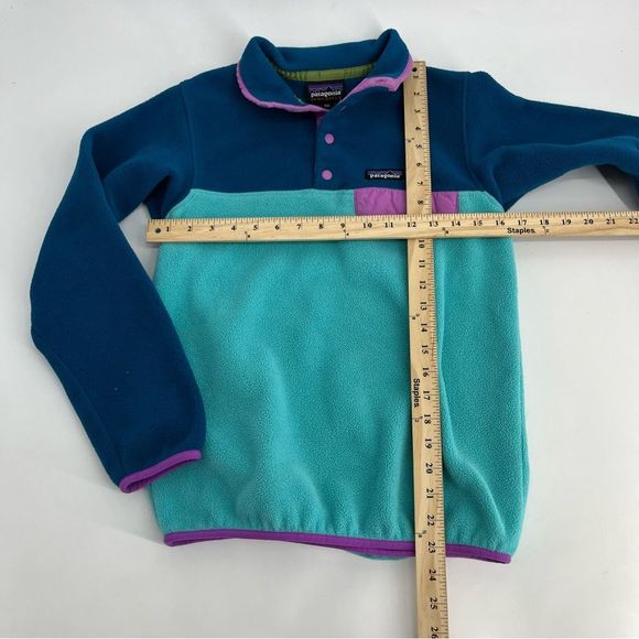 Patagonia Synchilla Jacket Women‎ XXS Blue Pink Multicolor Color Block Fleece - Picture 7 of 10